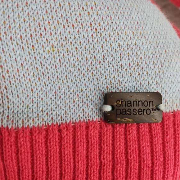 Shannon Passero Cardigan Womens O/S Coral Blue Daisy Graphic Knit Button Pockets - Picture 4 of 8